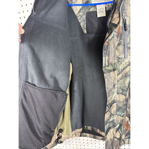 L.L Bean Mens Mossy Oak Camouflage Hunting jacket with removable soft shell flee - Picture 11 of 16
